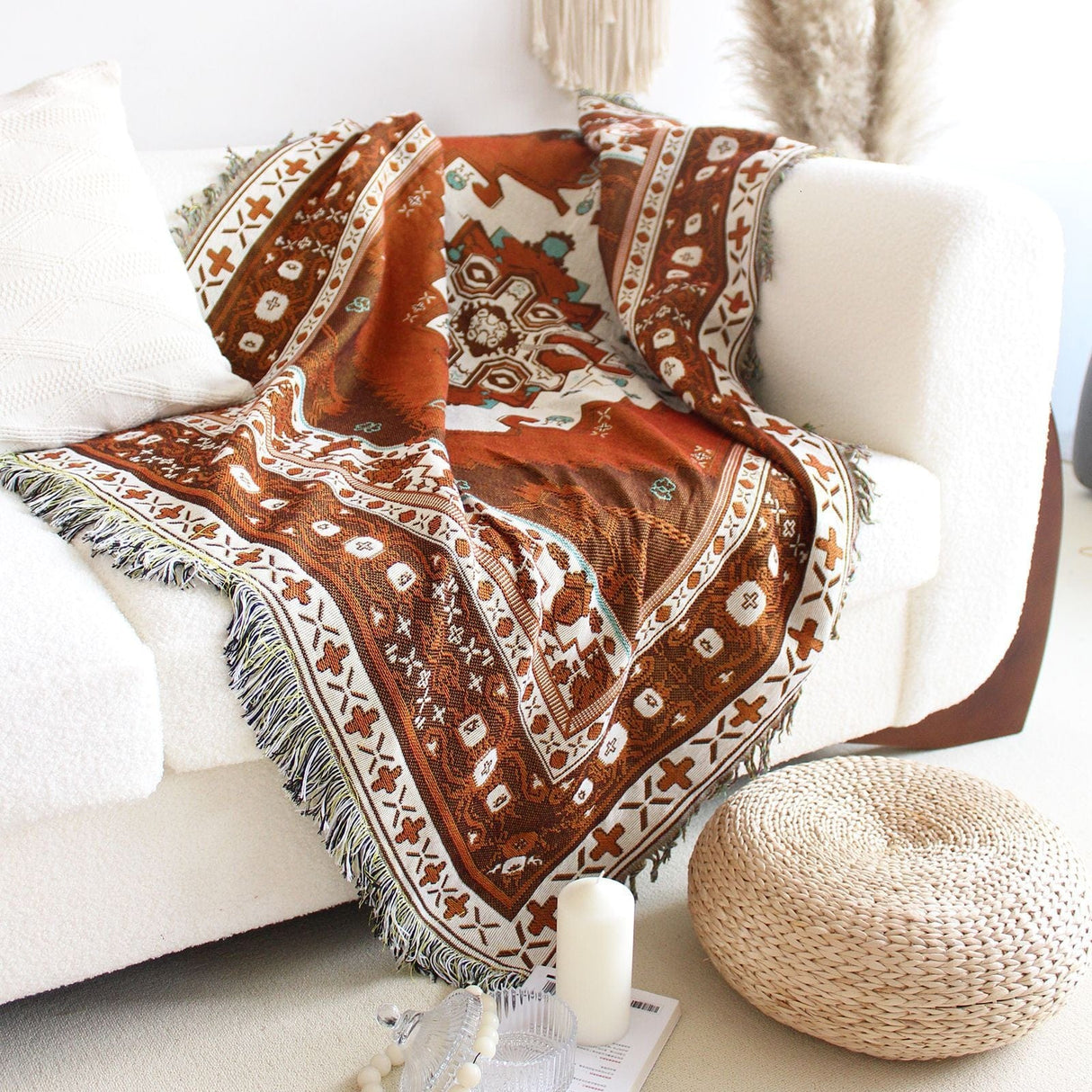 Boho Art Pattern Throw Blanket