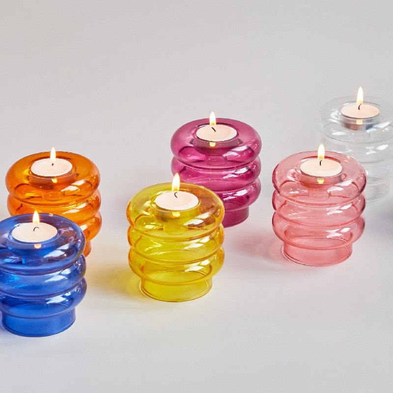 Aster Glass Candle Holder