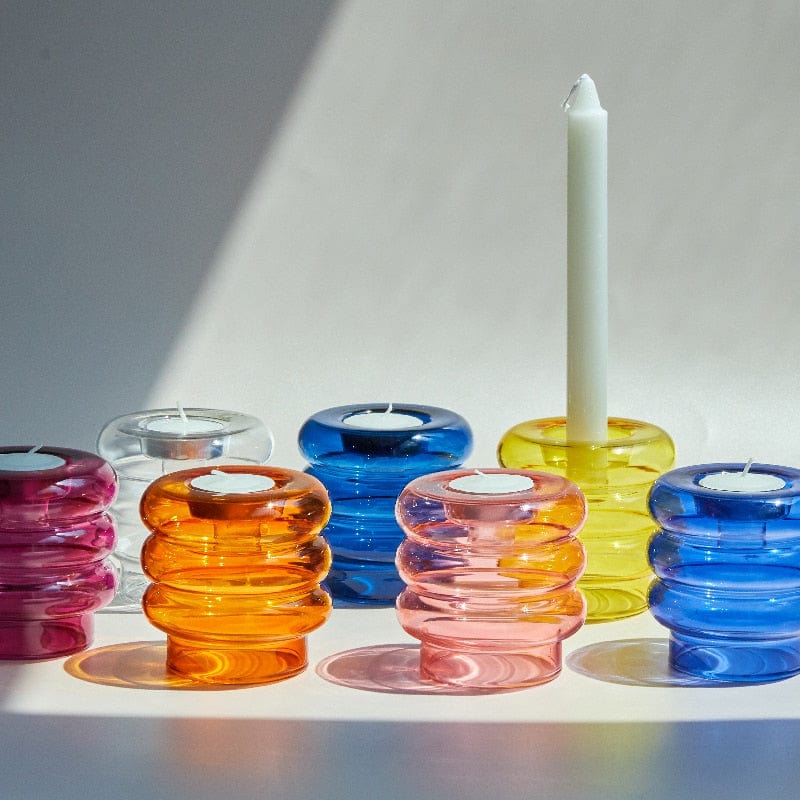 Aster Glass Candle Holder
