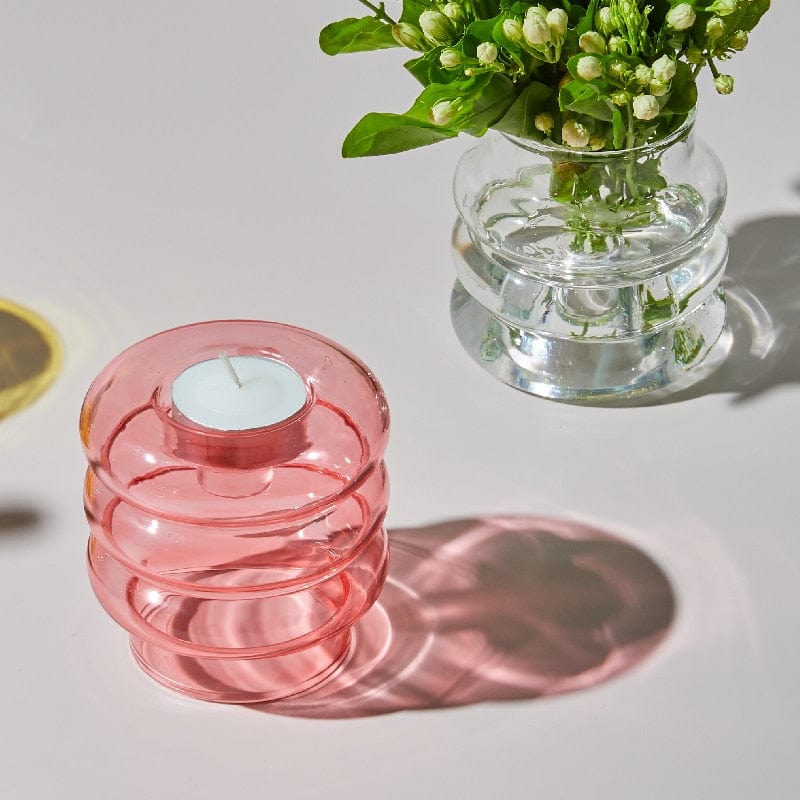 Aster Glass Candle Holder