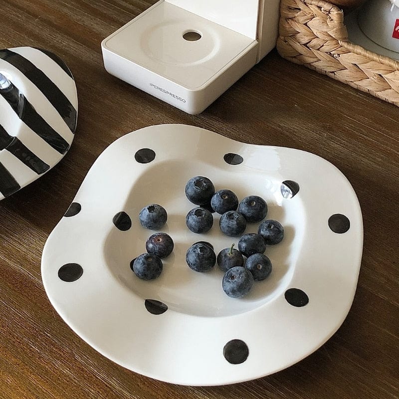 Dotted & Striped Irregular Desert Plates