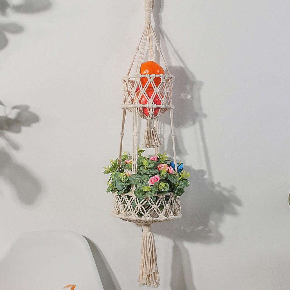 Hanging Macrame Storage Basket