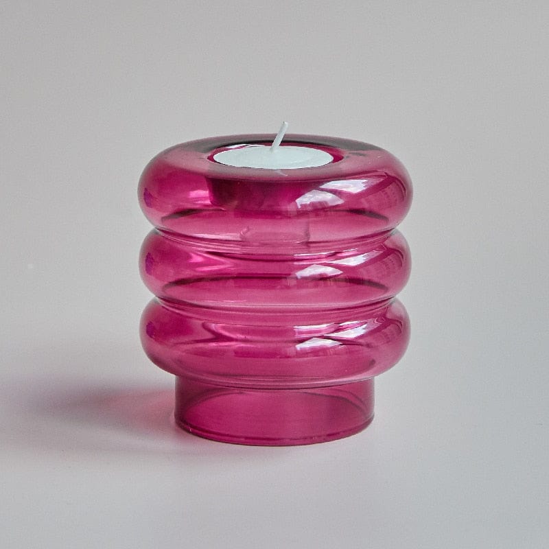 Aster Glass Candle Holder