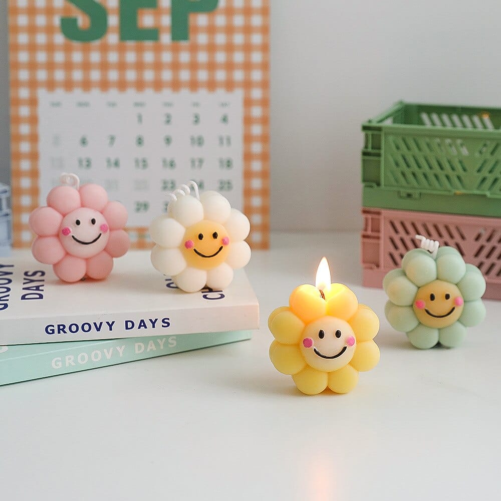 Smiley Flower Scented Candles