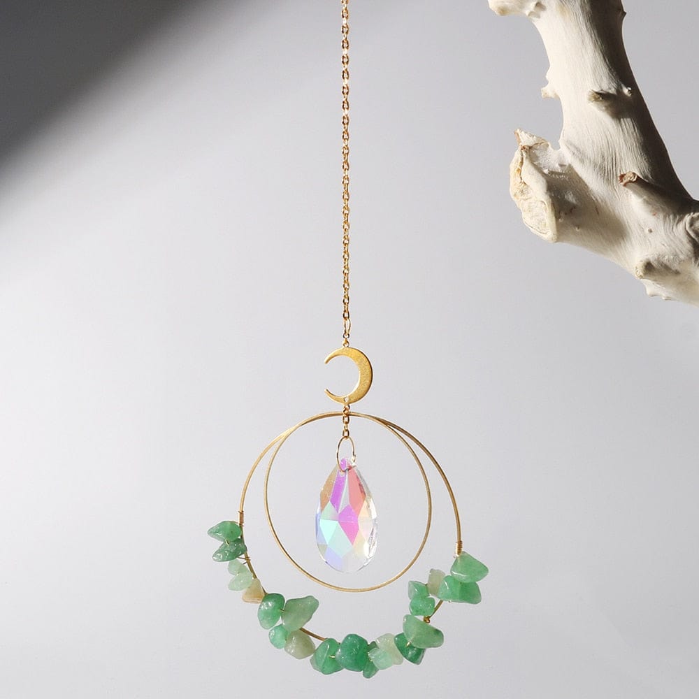 Crystal Chips Moon Suncatcher