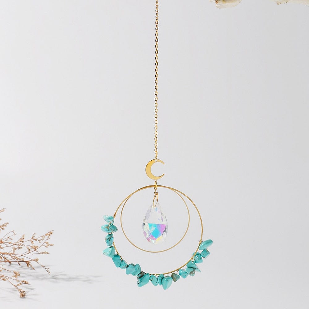 Crystal Chips Moon Suncatcher