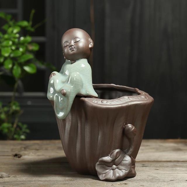 Little Monk Ceramic Flower Pot