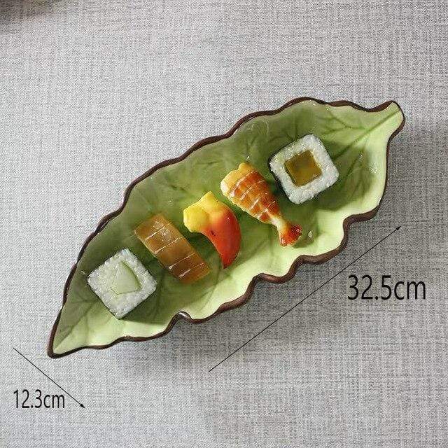 Leaf Shaped Ceramic Plates