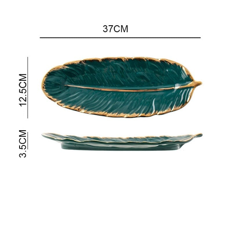 Feather Shape Plate