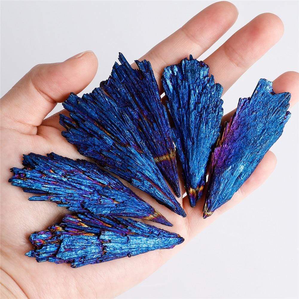 Rainbow Peacock Titanium Kyanite Blades