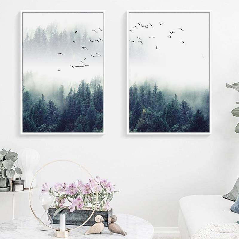 3 Piece Nordic Forest Landscape Wall Art
