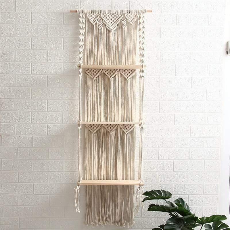 3 Tier Macrame Wall Hanging Shelf