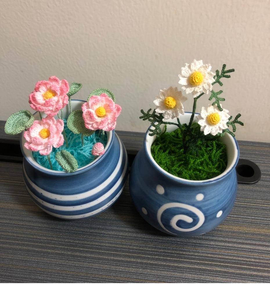 4pcs Multicolor Cauldron-Shaped Ceramic Planters