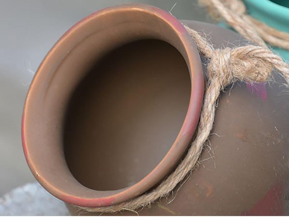 4pcs Multicolor Cauldron-Shaped Ceramic Planters