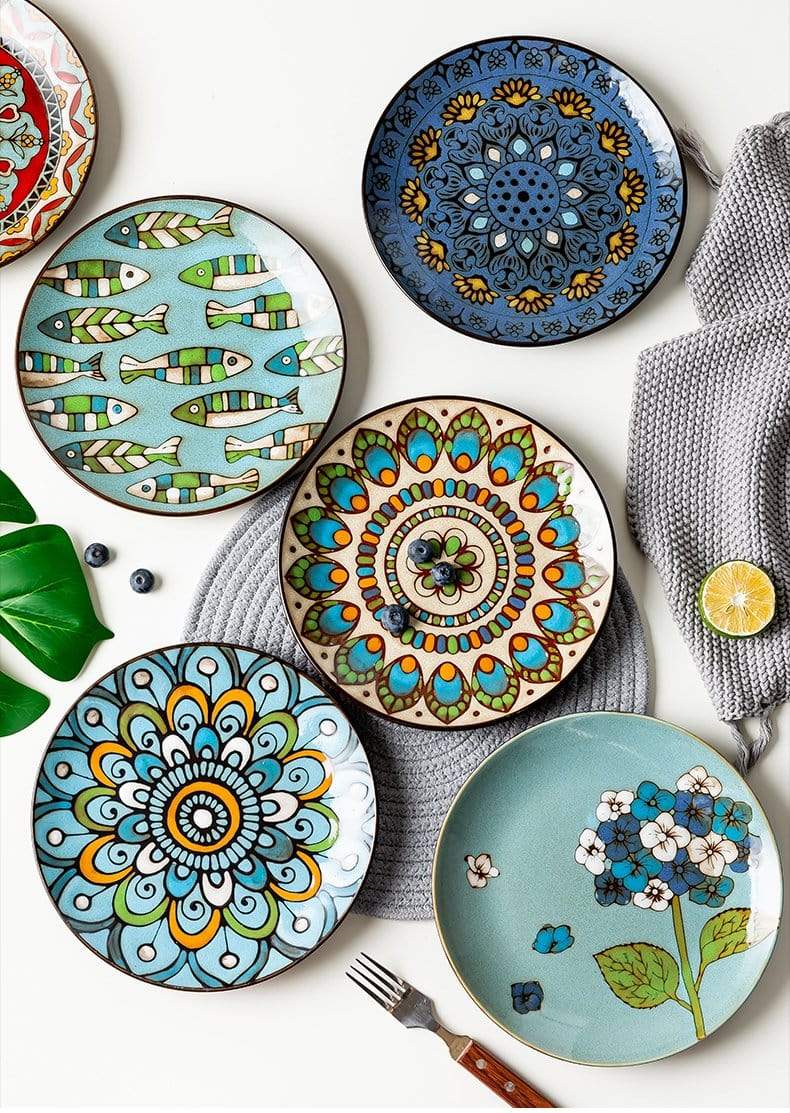 Hand Painted Ceramic Dish Collection