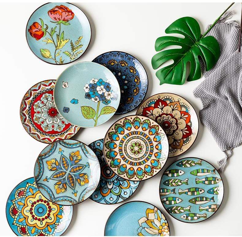 Hand Painted Ceramic Dish Collection