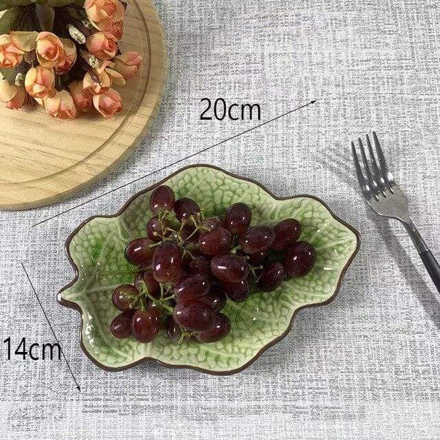 Leaf Shaped Ceramic Plates