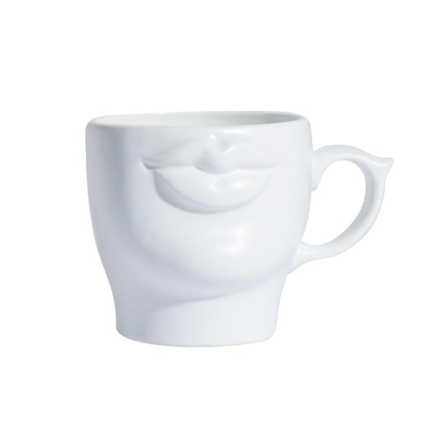 Lips White Ceramic Cup