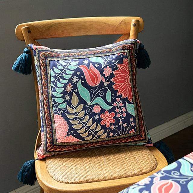 Handmade Floral Cushion Cover