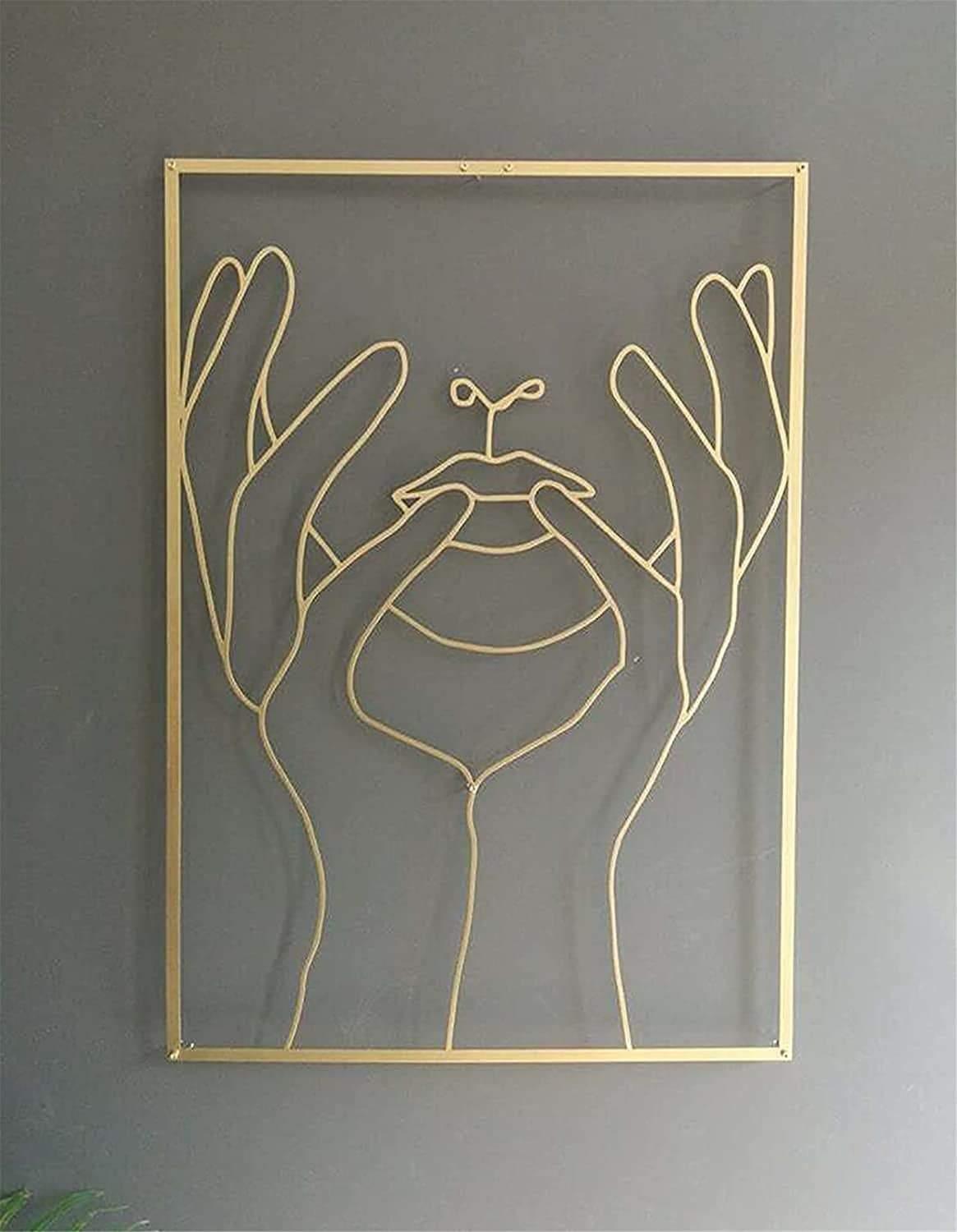 Abstract Single Line Metal Wall Art