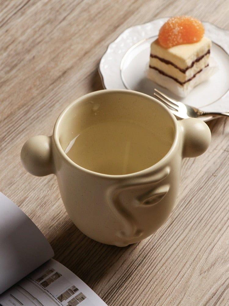 Abstract Face Ceramic Mugs (3 Colors)