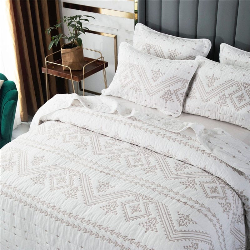 Bathilda Embroidered Bedspread Set