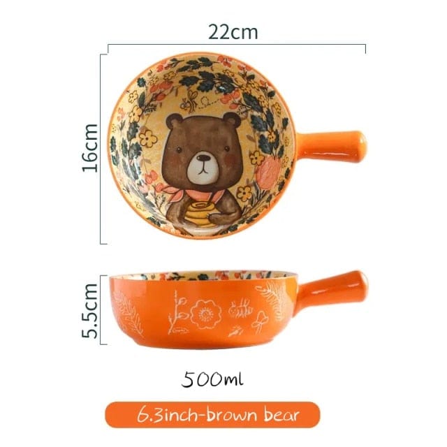 Forest Animals Ceramic Bowls