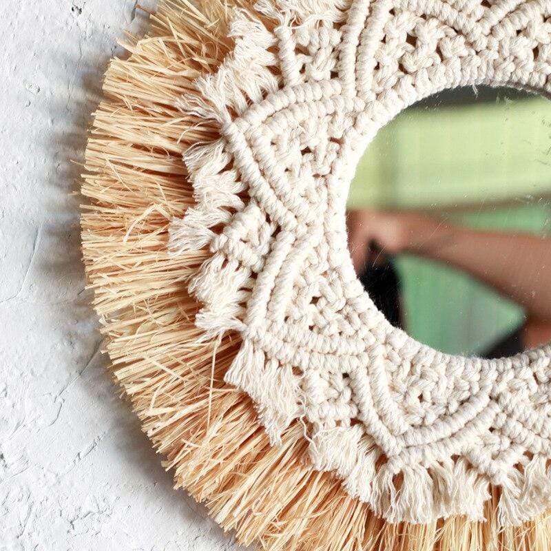 Beige Nordic Wall Mirror