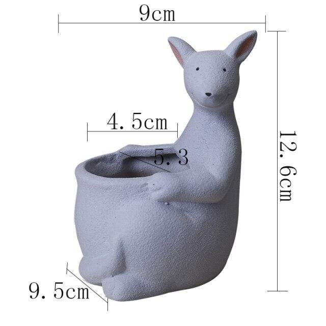 Kangaroo Ceramic Flower Pot