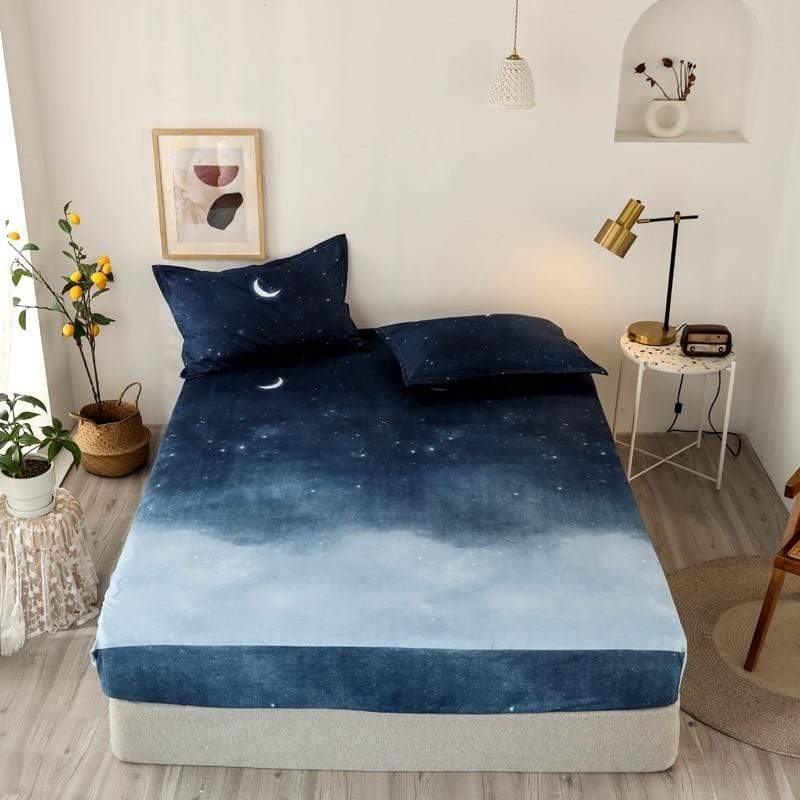 Blue Night Sky Bedding Set 3 pcs