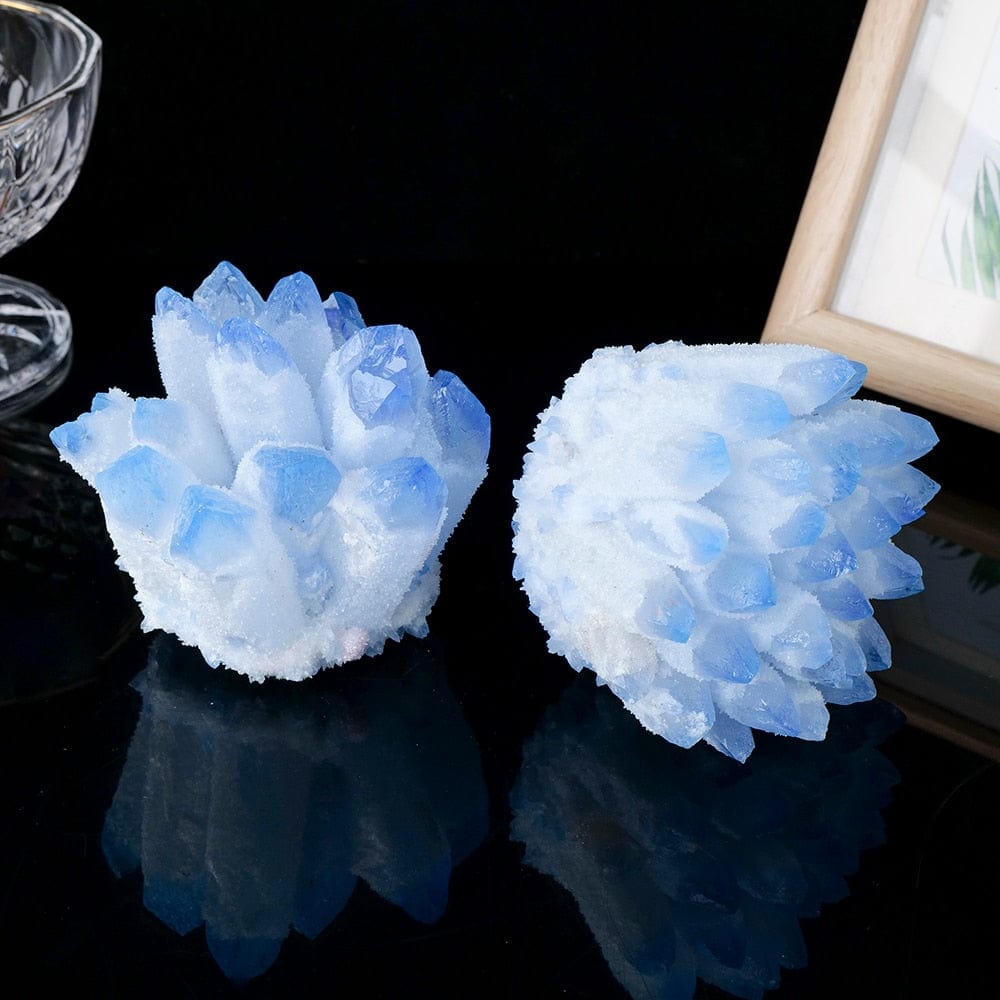 Blue Phantom Quartz Crystal Cluster
