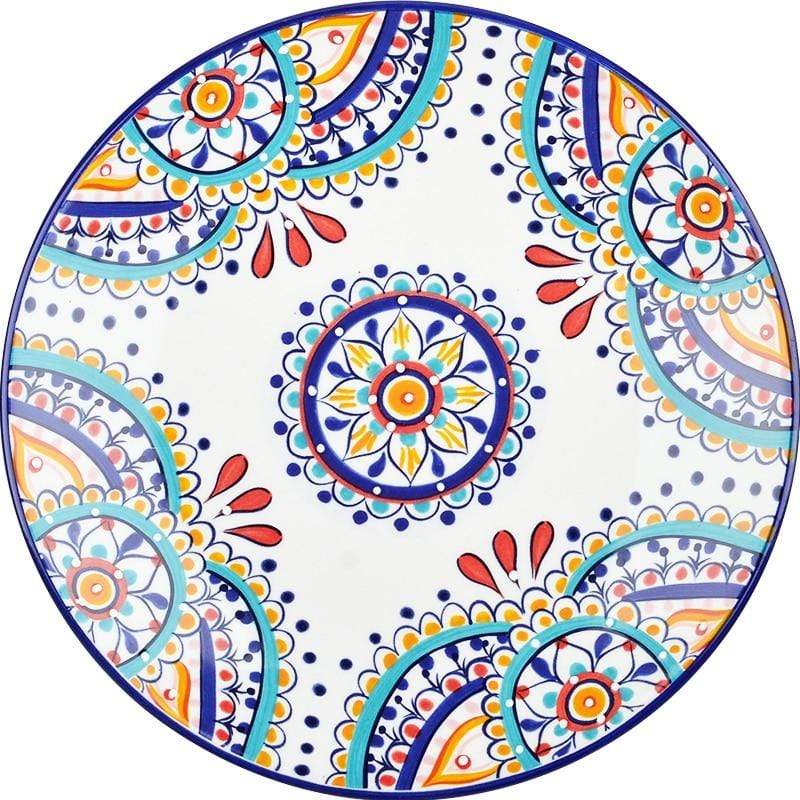 Boho Floral Ceramic Plates