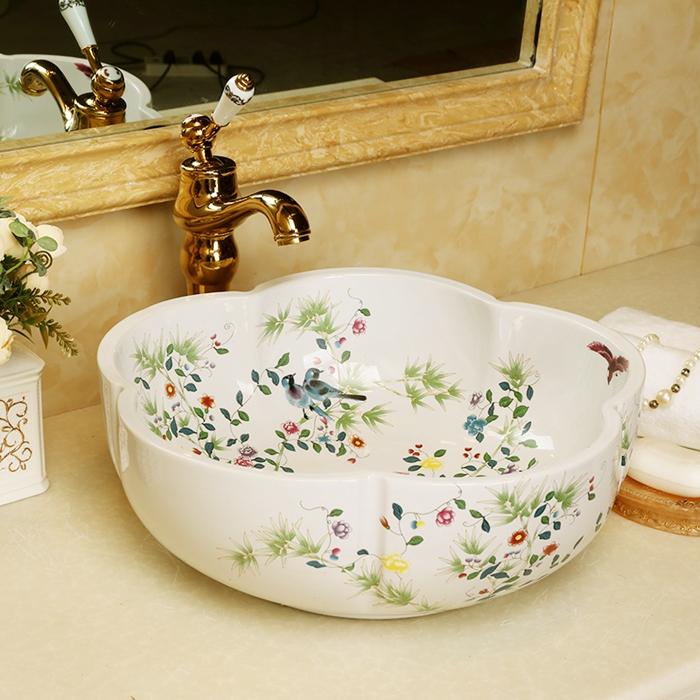 Botanical Floral Handmade Basin Sink