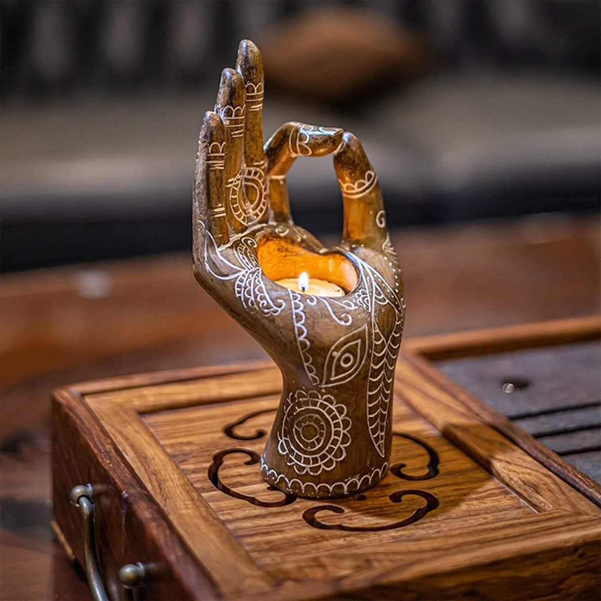 Buddha's Hand Shaped Candle Holder