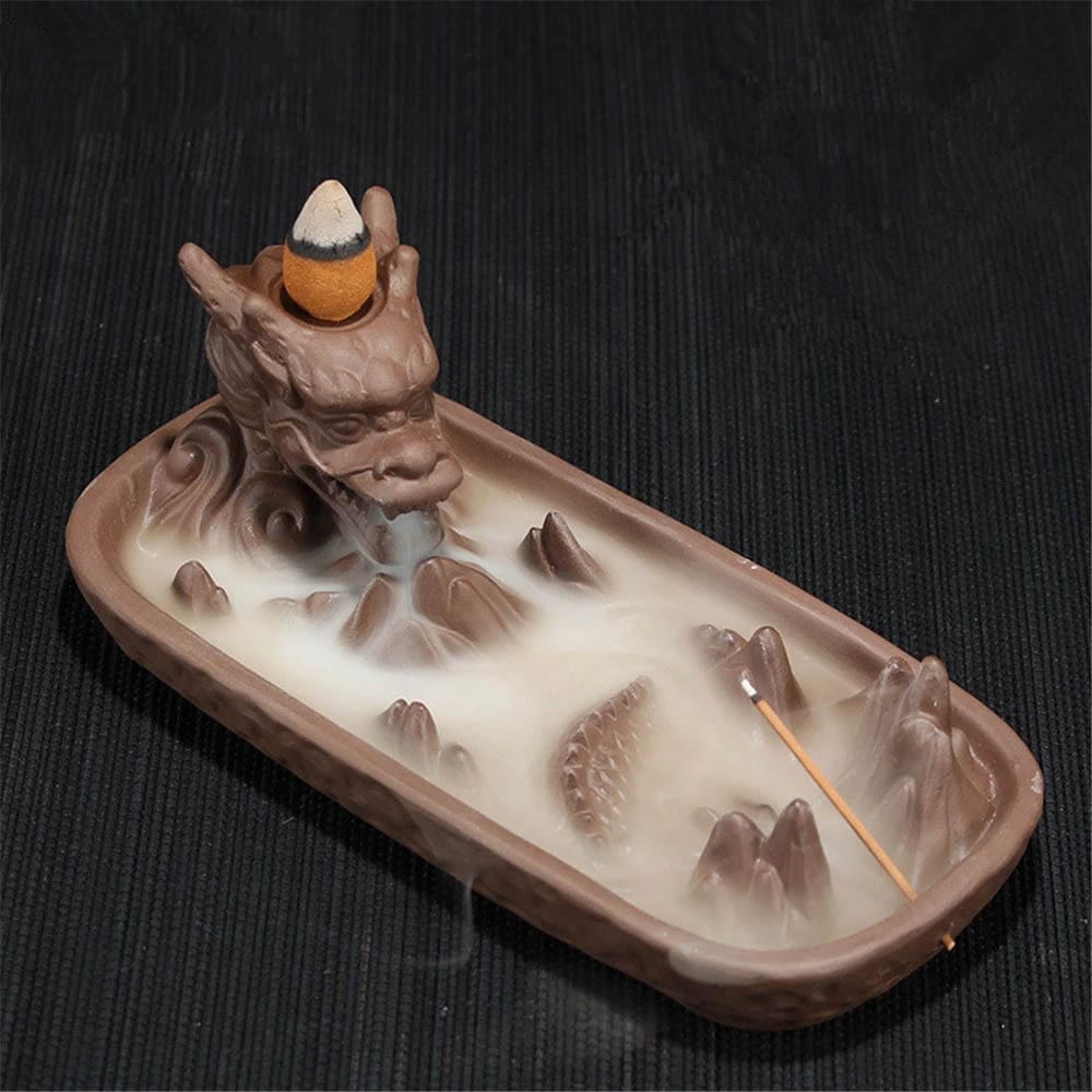 Ceramic Dragon Backflow Incense Burner