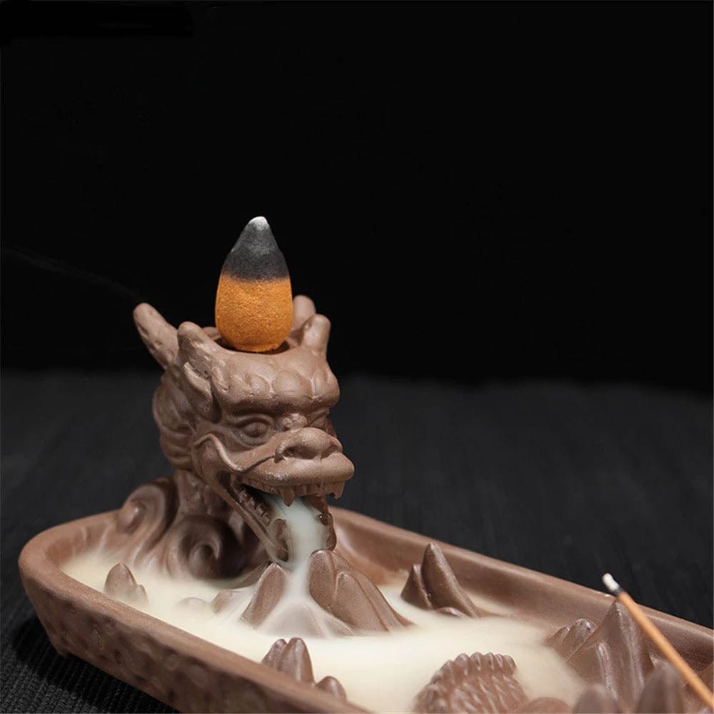 Ceramic Dragon Backflow Incense Burner