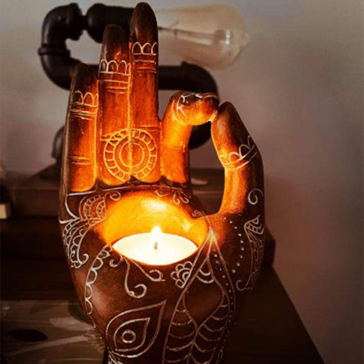 Buddha's Hand Shaped Candle Holder