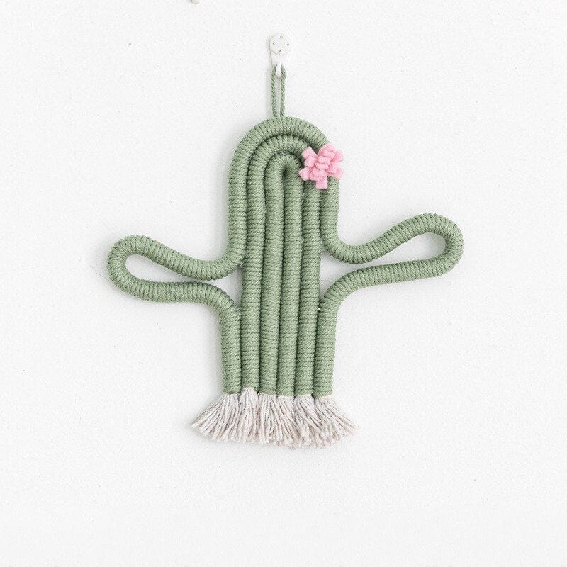 Cactus Macramé Wall Decor