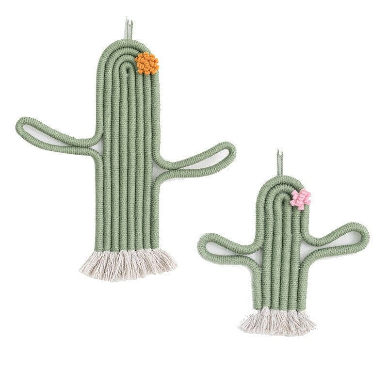 Cactus Macramé Wall Decor