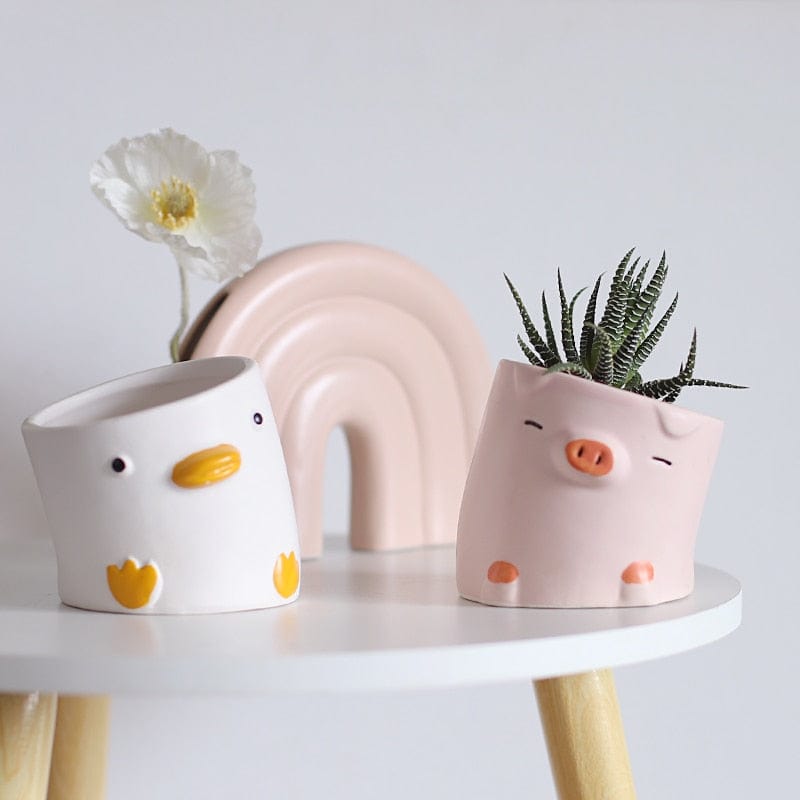 Cartoon Animal Flower Pot
