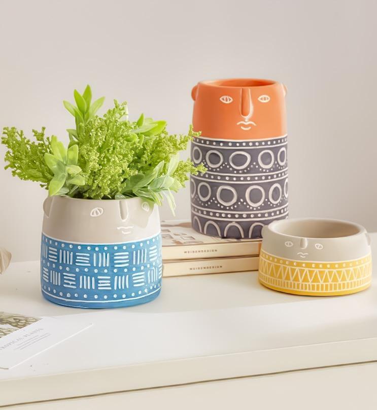 Ceramic Face Planter