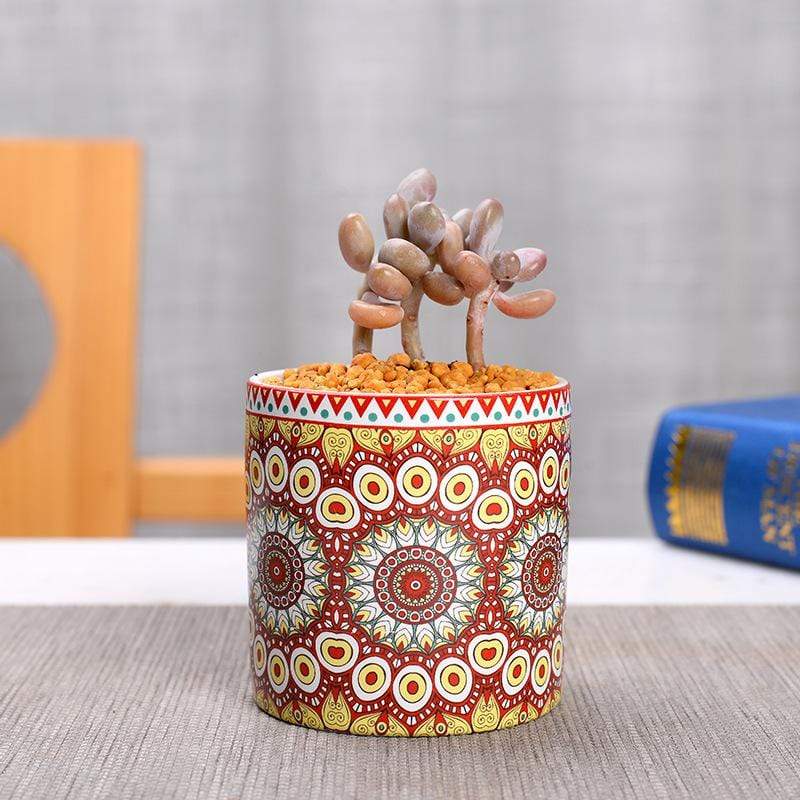 Geometric Mandala Flower Pot