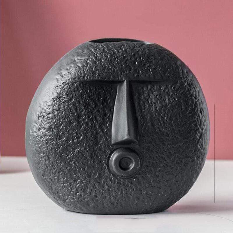 Colored Silly Face Flower Pot