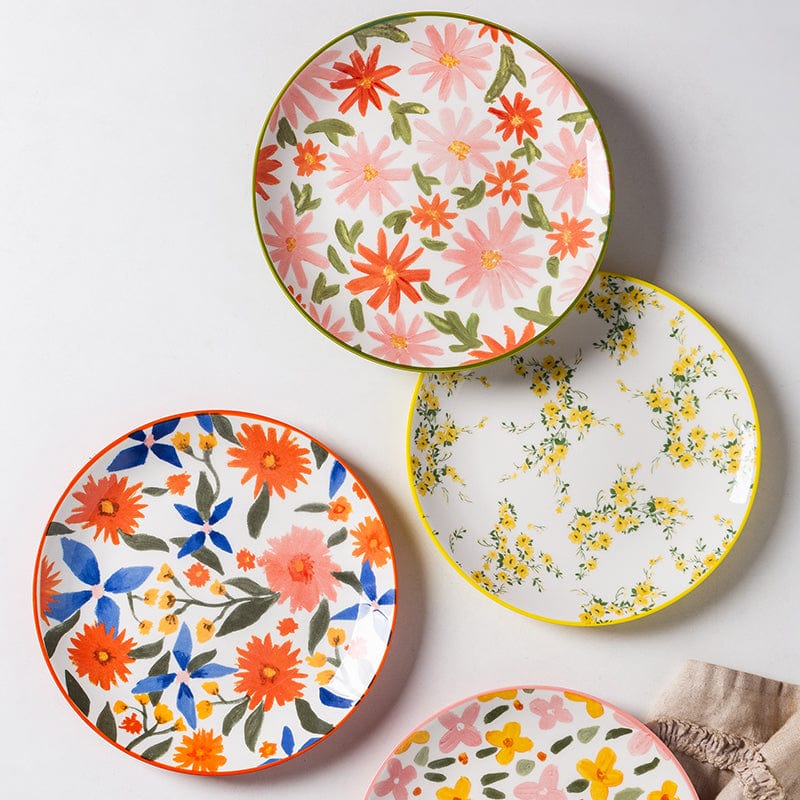 Colorful Floral Dinnerware Plates