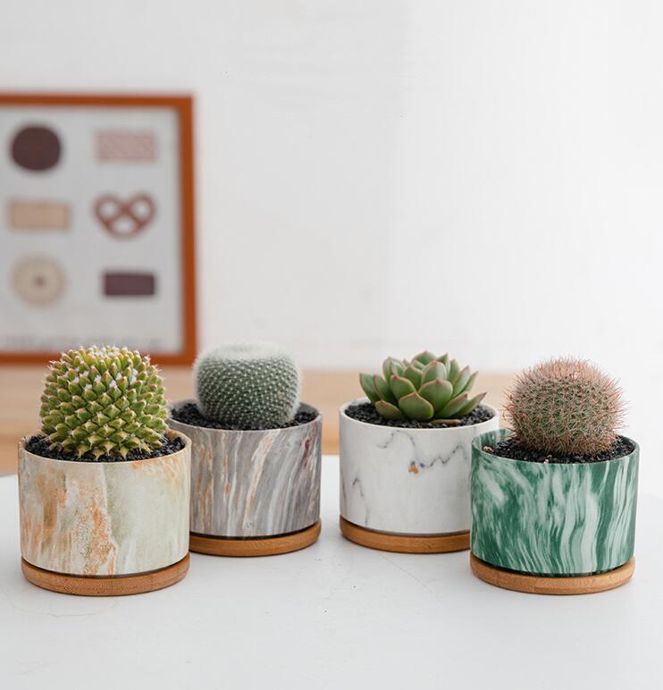 Colorful Tie Dye Flower Pot