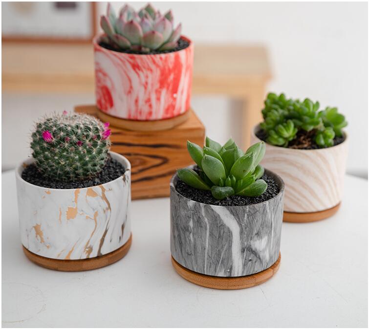 Colorful Tie Dye Flower Pot