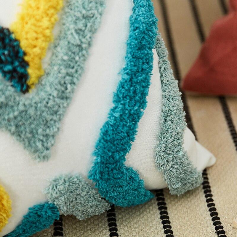 Colorful Tufted Pillow Covers