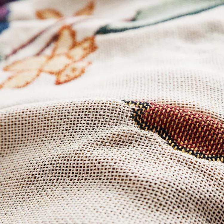 Country Style Floral Throw