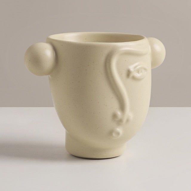 Abstract Face Ceramic Mugs (3 Colors)