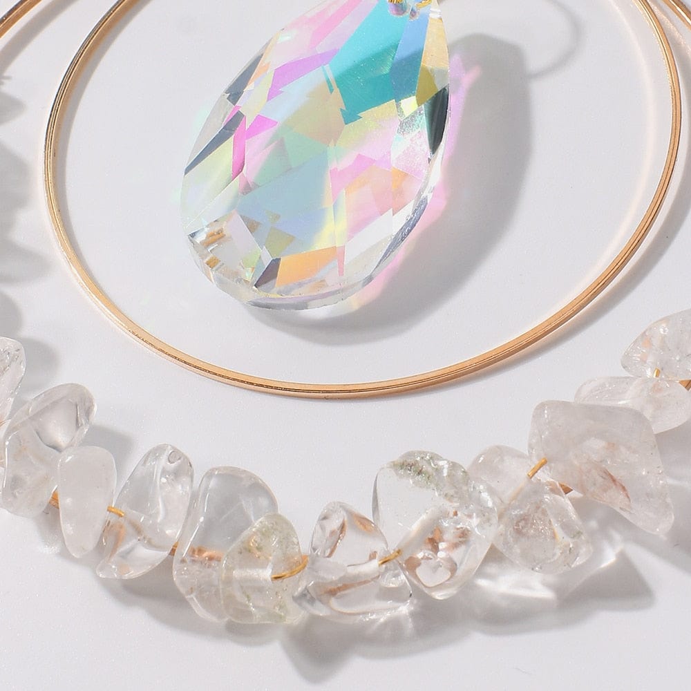 Crystal Chips Moon Suncatcher